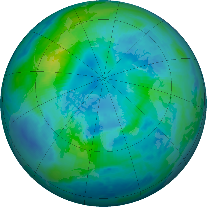 Arctic ozone map for 11 October 1996